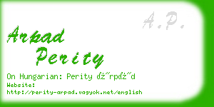 arpad perity business card
